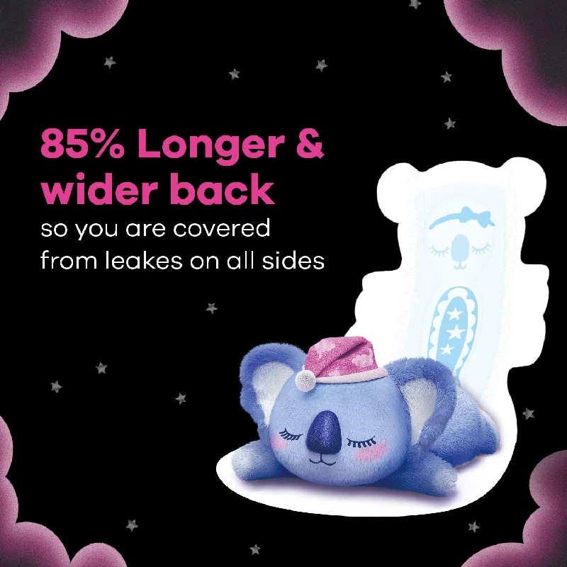 Whisper Bindazzz Night Koala Soft Sanitary Pads, 8 Pads-6.webp